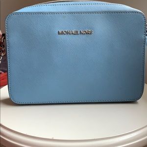 Michael Kors Crossbody blue with silver